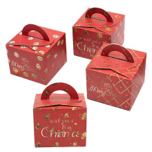 Christmas Gift Boxes Apple Packaging for Party Use 24Pcs Red Candy Holders
