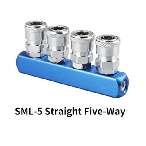 Pneumatic Distributor 4 Way Air Hose Quick Connect Coupling Tool 1/4 Bsp Thread 2