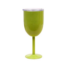Wine Glass Stainless Steel Double Layer Goblet Color Large Capacity Tumbler Resistant Wine Cup Green