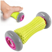 Bärbar fotmassage-rulle och spikbollsterapiset, ergonomisk design, hemkomfort för avslappning, myofascial frigöring,