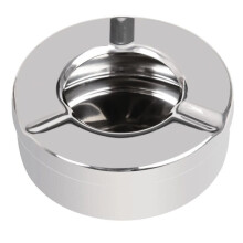 Scrumieră metalică rotundă, scrumieră pentru fumatul de țigări, în aer liber, pentru pub, rezistentă la vânt