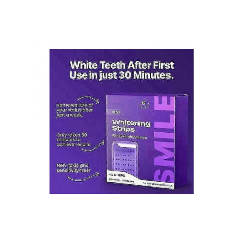 Teeth Whitening Strips - 7-Day Treatment with Non-Slip, Dry Strip Technology 2