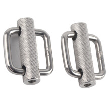 pieces 316SS knurled sliding buckle 26 mm silver