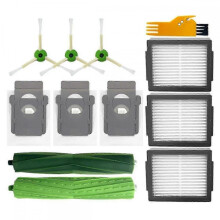 Roomba J7+/J7/J9+ Ersatzteile: Walze, Seitenbürste, HEPA-Filter und Staubbeutel (kompatibel mit dem Saugroboter)