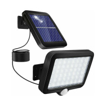 Luzes solares para uso externo, luzes de segurança com sensor de movimento, 56 LEDs COB à prova d'água, design dividido para máxim