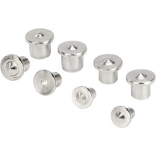 Tenon centering set for wood joinery, made of durable stainless steel. Double, sharp centering tip for precise transfer of