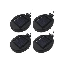 Conjunto de 4 peças para lanterna solar, painel de LED, tampa para lanterna, peças de reposição para flores externas, luzes solare