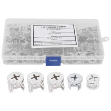 Zinc alloy locking nut for furniture, sturdy and wear-resistant hardware, versatile application for various furniture such as