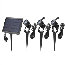 Refletores solares para jardim, luzes solares ajustáveis 4 em 1, luzes solares LED separadas com painel solar para jardim, quintal
