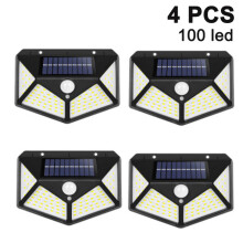 Luzes solares sem fio para exterior com detector de movimento PIR, ângulo de detecção de 270 para pátio e jardim.