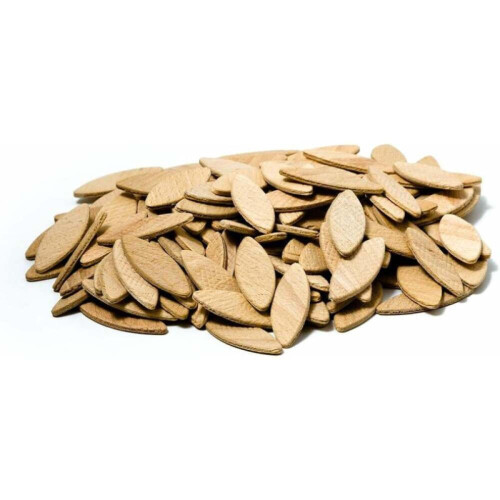 Flat strips for wood assembly, expanded with water-based glues for maximum joint strength, beech dowels
