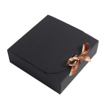 (Black/S11.5*11.5*5cm) 20Pcs Candy Packing Box Mini Classic Vintage Kraft Paper Case Container Sweet Bags Festival Gifts Anniversary Event