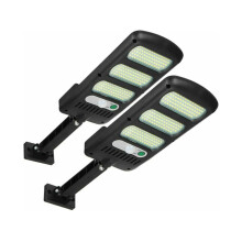 Luzes solares para uso externo, luzes LED à prova d'água com sensor crepuscular e detector de movimento, iluminação de ângulo ampl