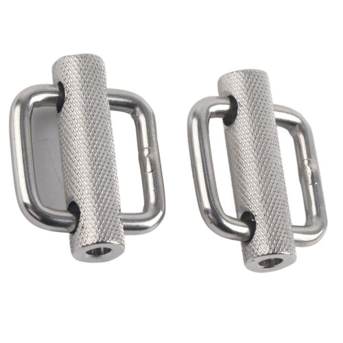 pieces 316SS räfflat glidspänne 26 mm silver