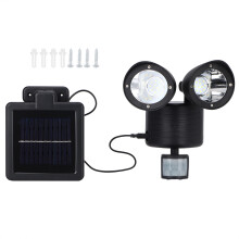 Solução de iluminação solar para exteriores, holofotes solares LED brilhantes com intensidade ajustável (5–20 lúmens), iluminação