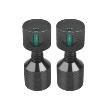 1-1/8 Inch 6061 Aluminum Two-Hole Pin Set, 2-Hole Alignment Pin with Level, Black