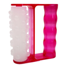 Herramienta para abrir la fascia, rodillo de masaje rosa neón: masajeador muscular manual portátil para uso en seco o húmedo.