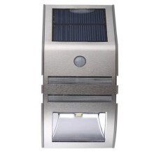 Função liga/desliga automática, luminária de parede externa movida a energia solar com detector de movimento (sensor PIR), caixa à