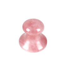 Juego de herramientas de masaje facial con cristal de cuarzo rosa, gua sha en forma de hongo para drenar los ganglios linfáticos y