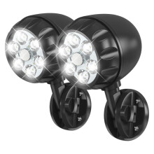 Luz com sensor de movimento, alimentada por bateria, luz externa com sensor de movimento, 6 LEDs - 6000K, liga/desliga automático,