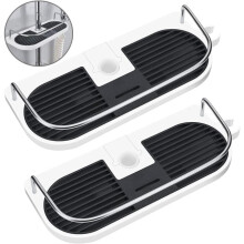 Innowacyjny schowek prysznicowy, regulowany drążek prysznicowy z masażerem stóp, wysokiej jakości aluminium ABS, nośność 15 kg