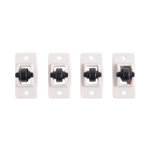 4 Pcs Self Adhesive Casters Wheels for Storage Box Trash Can Single Direction Non-Swivel Casters No Drilling