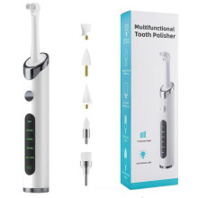 Pulidor dental eléctrico para uso doméstico, con 5 cabezales intercambiables y 5 modos ajustables, elimina el sarro y la placa, pe