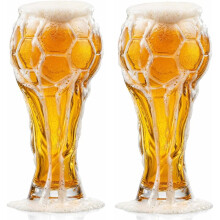 Beer Glass - 15oz Soccer Cup Shaped Drinking Cup for Viewing Parties for Soccer Fansclear Beer Glass