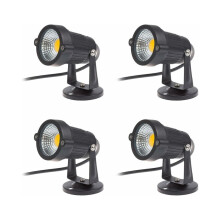 Luminárias de jardim LED duráveis e à prova d'água para aplicações de iluminação externa de baixa tensão (pacote com 4)