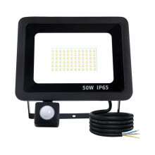 Refletor externo de 50W com detector de movimento, luz LED de baixo consumo para iluminação super brilhante e longa vida útil, aum