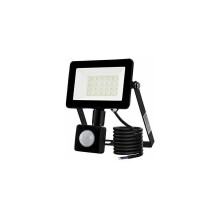 Refletor LED externo, luz de segurança multifuncional para quadras de basquete e terraços, com detector de movimento e luz diurna