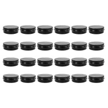 Aluminum Tin Cans - 24 Pack 2oz / 60g Container Screw Top Cans Cosmetic Sample Containers Candle Tr
