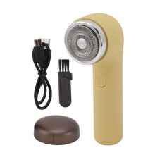 Mini barbeador elétrico masculino, barbeador elétrico portátil aprimorado com tela LCD, à prova d'água, para barbear a seco e com