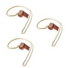 Rose Red Necklace Style, Exquisite Diamond-Encrusted Referee Whistle, Cute Rhinestone Whistle, Metal Whistle
