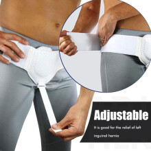 Soporte para hernia inguinal que alivia el dolor, correas ajustables con almohadillas de compresión extraíbles para protección en