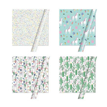 20pcs Alpaca Gift Wrapping Paper Printing Book Gift Packaging Wraps Lovely Paper Wrappers for Birthday Wedding Party Without Ribbon Tag (dotted, Unico
