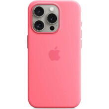 (Pink) Silikonový kryt kompatibilní s iPhone 15 Pro s MagSafe