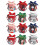 12pcs Christmas Gift Box Hexagon Paper Box Gift Packaging Box Candy Box Gift Container Random Style 1