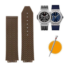 (25mm-19mm, brown NO) Horlogebandje voor Hublot Big Bang, waterdicht siliconen herenhorloge, horlogebandje met schakels, horlogeaccessoires, rubber
