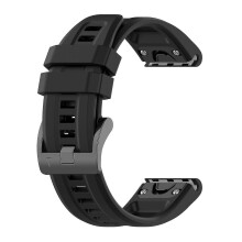 (Black) Siliconen horlogebandje compatibel met Garmin Fenix 5s 20 mm