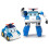 2-Pack Transformable Robot Car Toys Set Roy+Poli Blue/Red Plastic Material Deformable Vehicles 3