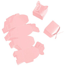 (Pink) Set of 100 Butterfly Small Gift Party Favors Boxes Delicate Butterfly Candy Boxes for Party Treats and Gifts Purple
