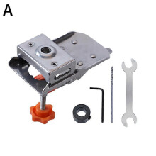 (A) Hinge Jig Drill Guide Wood Hole Cutter Kitchen Door Cabinet Drill Locator