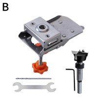(B) Hinge Jig Drill Guide Wood Hole Cutter Kitchen Door Cabinet Drill Locator