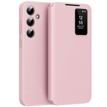 (Pink) Kompatibilní kryt pro Samsung Galaxy A56 5G s pouzdrem na karty, chytrý kožený kryt s okénkem pro mobilní telefon