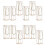 Set of 12 Delicate Gift Wrapping Boxes Stylish Rectangular Clear Gift Boxes with Gold Frame for Celebration Multicolor 1