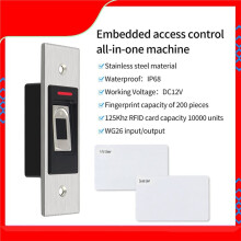 Metal Fingerprint Access Control Keypad IP68 Waterproof RFID 125Khz Embedded Design Reader Security Door Opener