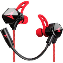 KASOTT Battle Buds Pro In-Ear Gaming Headset with Dual Microphone, Mute and Volume Control, Wired for Mobile Gaming, Switch, Xbox One, PS, PC (Red)