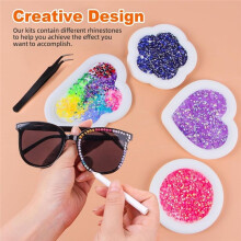 28 Colors Resin Jelly Rhinestones Bedazzling Kit 3mm 28000Pcs Flatback Gems for Nails Clothing Shoes Art Book