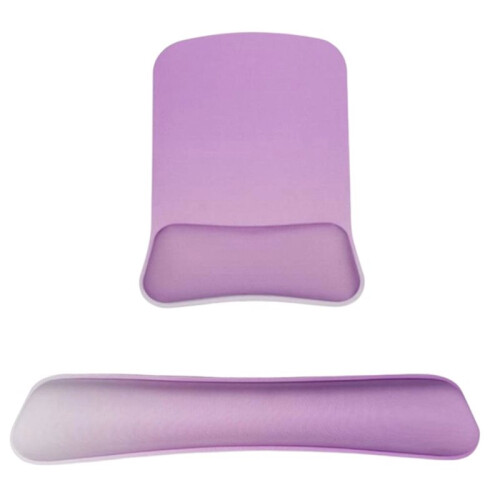 Wrist Rest Support for Mouse Pad&Keyboard Set, Rectangular Mousepad Non-Slip Base Home/Workplace Pain Relief